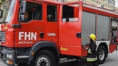 Sumqayıtda fərdi yaşayış evində yanğın