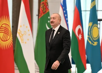 Prezident İlham Əliyev Daşkənddəki Konqres Mərkəzinə gəlib