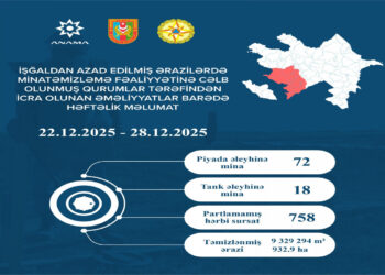Azad edilmiş ərazilərdə daha 90 mina, 758 PHS aşkarlanıb