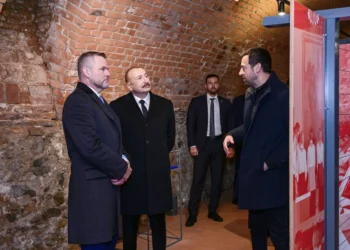 İlham Əliyev və Peter Pelleqrini Bratislavada Devin qəsrində olublar