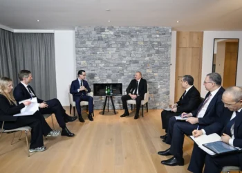 Prezident İlham Əliyev Davosda “Carlsberg Group” şirkətinin Baş icraçı direktoru ilə görüşüb
