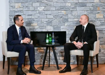 Prezident İlham Əliyev Davosda Qətərin Baş naziri və xarici işlər naziri ilə görüşüb