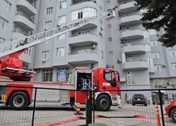 FHN-in Dövlət Yanğından Mühafizə Xidməti yaşayış kompleksində təlim keçirib – VİDEO
