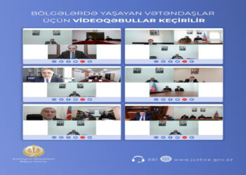 Ədliyyə Nazirliyi vətəndaşlar üçün videoqəbullar keçirib