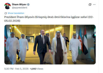 Prezidentin sosial media hesabında BƏƏ-yə işgüzar səfəri ilə bağlı videoçarx paylaşılıb – VİDEO
