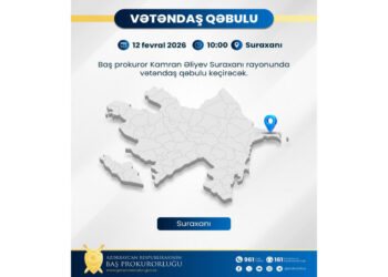 Baş prokuror Suraxanıda qəbul keçirəcək