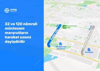 Bakıda 2 avtobus marşrutunun hərəkət sxemi dəyişdirilir