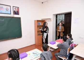 Leyla Əliyeva və Alena Əliyeva Quba şəhərində internat tipli ümumtəhsil məktəbini və STEAM mərkəzini ziyarət ediblər – FOTO