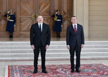 Latviya Prezidentinin rəsmi qarşılanma mərasimi olub – FOTO