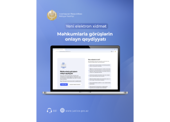 Məhkumlarla görüşlərin onlayn qeydiyyatı xidməti istifadəyə verilib
