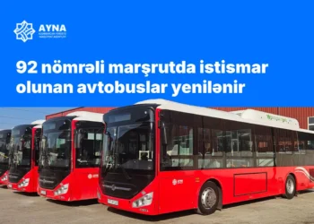 92 nömrəli marşrutun avtobusları yenilənir