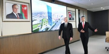 Prezident İlham Əliyev Mərkəzi Bankın yeni binasının açılışında iştirak edib – FOTO