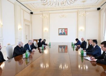 Prezident İlham Əliyev Məhəmməd Baqer Qalibafın başçılıq etdiyi nümayəndə heyətini qəbul edib