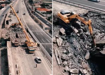 Qobustan qəsəbəsində daha bir körpünün söküntüsünə başlanılıb