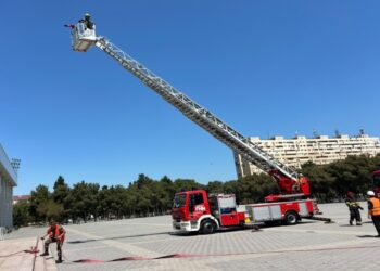 Dövlət Yanğından Mühafizə Xidməti yanğın-taktiki təlimi keçirib