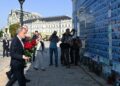 Ceyhun Bayramov Ukraynanın müharibədə həlak olmuş müdafiəçilərinin xatirə memorialını ziyarət edib