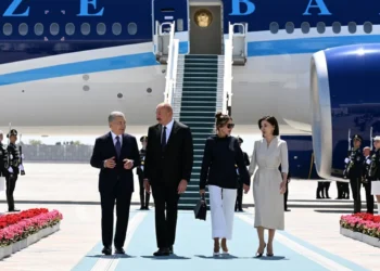 Azərbaycan ilə Özbəkistan prezidentləri və birinci xanımlar “Kuksaroy” Dövlət İqamətgahında birgə foto çəkdiriblər