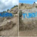 Şuşada bəzi turistlər qaya daşlarının üzərini yazıblar