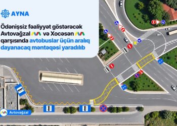 “Avtovağzal” və “Xocəsən” metrostansiyalarının qarşısında avtobuslar üçün aralıq dayanacaq məntəqəsi yaradılıb