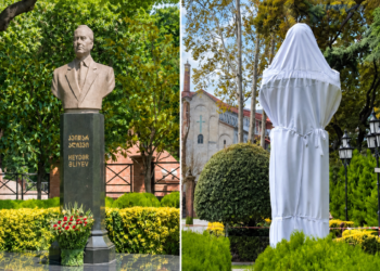 Tbilisidə Heydər Əliyevin büstünü zədələyən Ermənistan vətəndaşı saxlanılıb