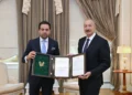 İlham Əliyevə “Zayed İnsan Qardaşlığı Mükafatı”nın sertifikatı təqdim olunub
