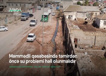 AAYDA: Məmmədli qəsəbəsində yolun bərpası üçün öncə su problemi həll olunmalıdır