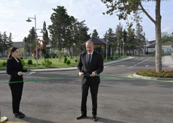 Prezident Səməd Vurğun adına Yaradıcılıq Evinin açılışında – FOTOLAR