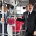 Prezident Gəncədə “Bakı Bus”da – Foto